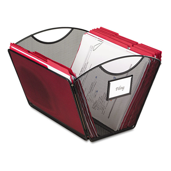 Onyx Mesh Desktop Tub File, Letter Files, 12.5" x 13.75" x 9.5", Black [SKU: SAF2162BL]