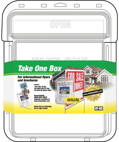 HY-KO 22131 Take One Flyer Box, Single-Sided, Plastic, Clear [SKU: ORG1796192]