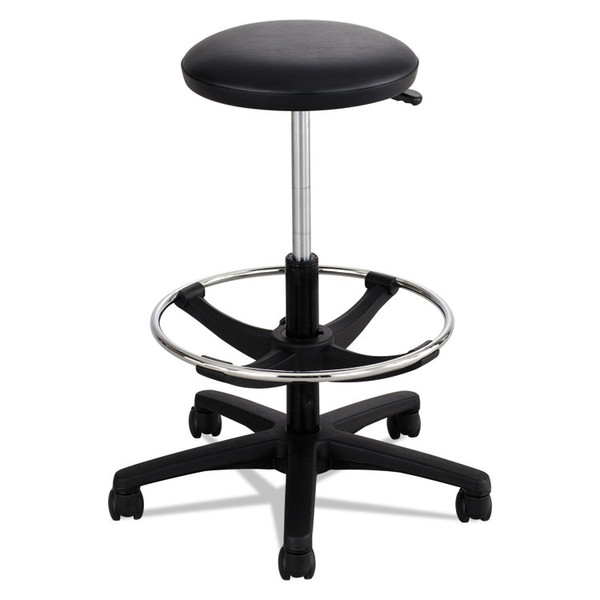 Extended-Height Lab Stool, Backless, Supports Up to 250 lb, 22" to 32" Seat Height, Black [SKU: SAF3436BL]