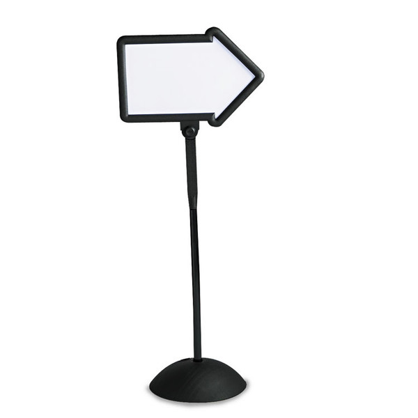 Double-Sided Arrow Sign, Dry Erase Magnetic Steel, 25 1/2 x 17 3/4, Black Frame [SKU: SAF4173BL]