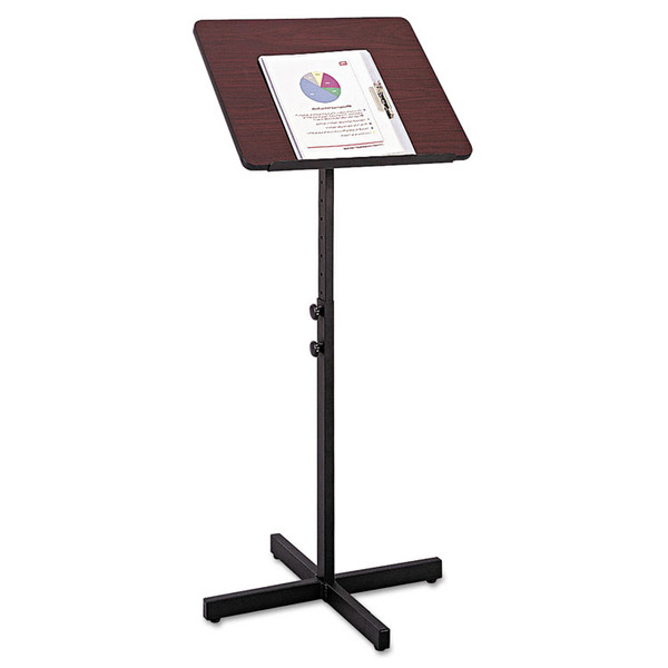 Adjustable Speaker Stand, 21 x 21 x 29.5 to 46, Mahogany/Black [SKU: SAF8921MH]