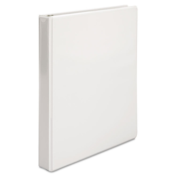 Speedy Spine Heavy-Duty Time Saving Round Ring View Binder, 3 Rings, 1" Capacity, 11 x 8.5, White [SKU: SAM18137C]