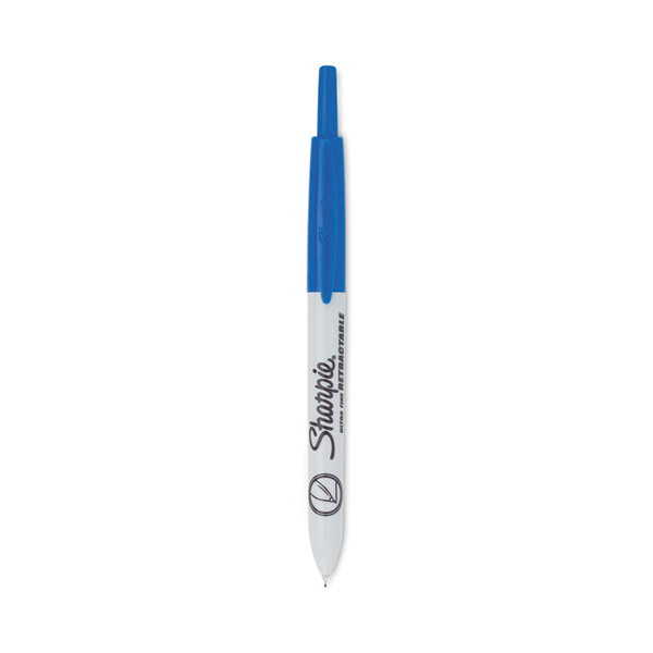 Retractable Permanent Marker, Extra-Fine Needle Tip, Blue [SKU: SAN1735792]
