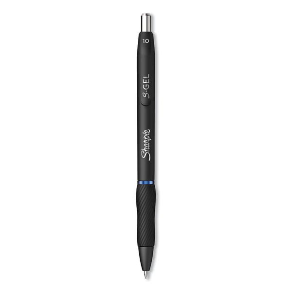 S-Gel High-Performance Gel Pen, Retractable, Bold 1 mm, Blue Ink, Black Barrel, Dozen [SKU: SAN2096187]
