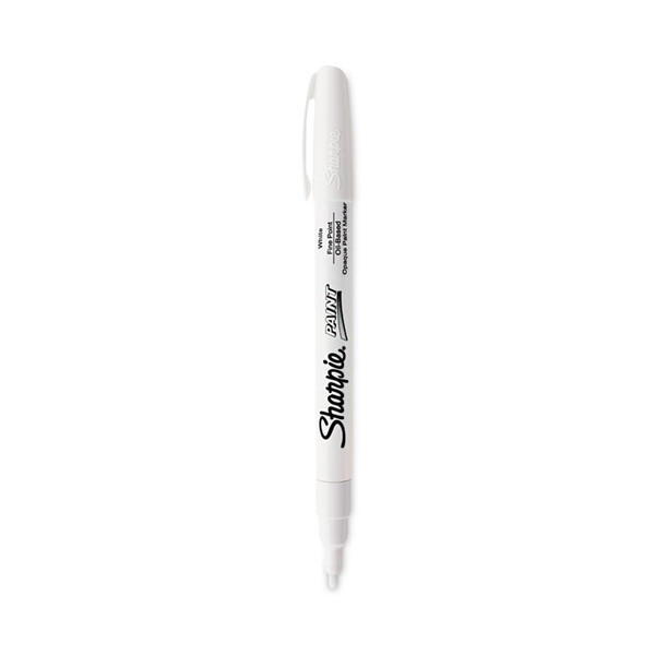 Permanent Paint Marker, Fine Bullet Tip, White, Dozen [SKU: SAN2107616]