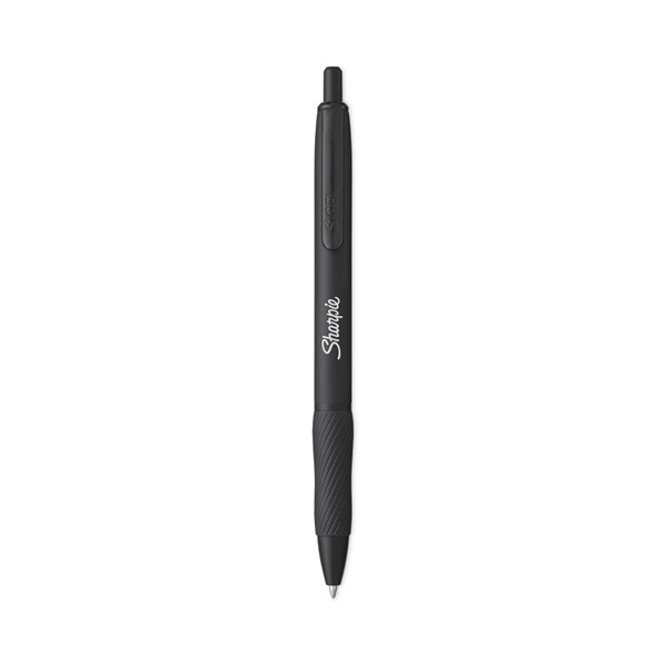 S-Gel Premium Metal Barrel Gel Pen, Retractable, Medium 0.7 mm, Black Ink, Black Barrel, 4/Pack [SKU: SAN2153578]