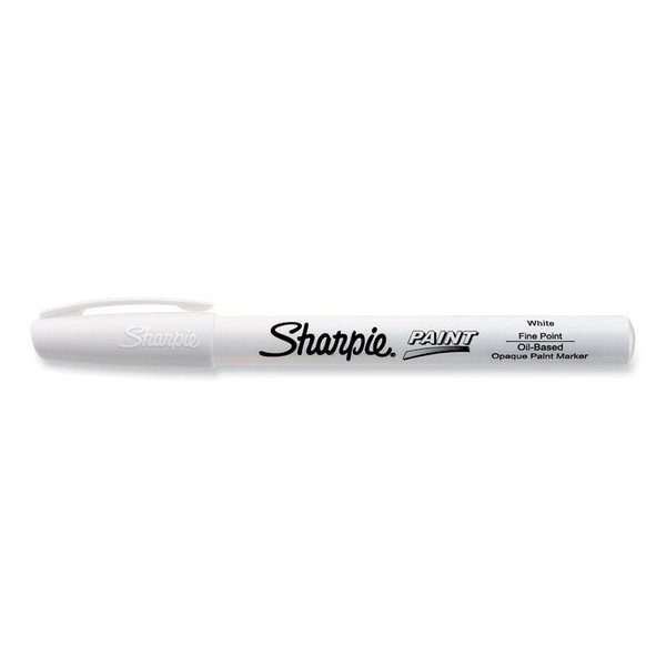 Permanent Paint Marker, Fine Bullet Tip, White [SKU: SAN35543]