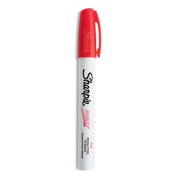Permanent Paint Marker, Medium Bullet Tip, Red [SKU: SAN35550]