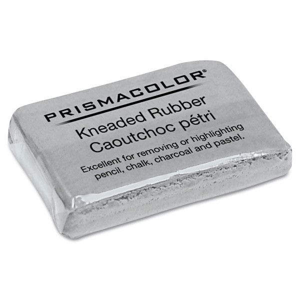 Design Kneaded Rubber Art Eraser, For Pencil Marks, Rectangular Block, Large, Gray [SKU: SAN70531]