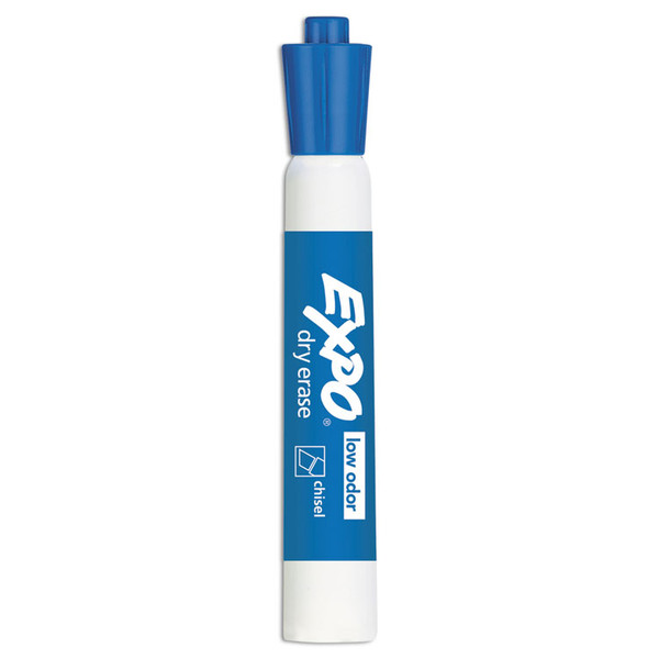 Low-Odor Dry-Erase Marker, Broad Chisel Tip, Blue, Dozen [SKU: SAN80003]