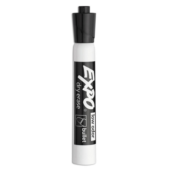 Low-Odor Dry-Erase Marker, Medium Bullet Tip, Black, Dozen [SKU: SAN82001]