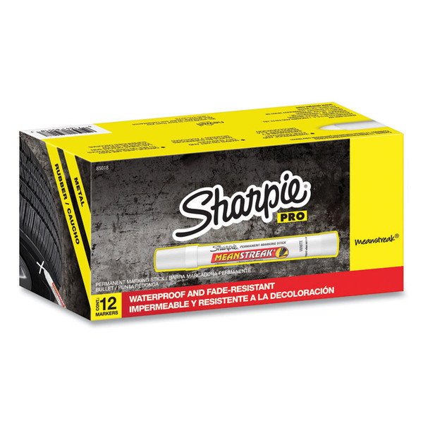 Mean Streak Marking Stick, Broad Bullet Tip, White [SKU: SAN85018]