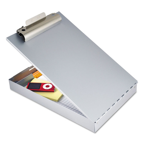 Redi-Rite Aluminum Storage Clipboard, 1" Clip Capacity, Holds 8.5 x 11 Sheets, Silver [SKU: SAU11017]