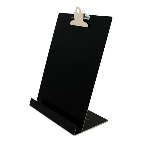 Free Standing Clipboard and Tablet Stand, 1" Clip Capacity, Letter Size: Holds 8.5 x 11 Sheets, Black [SKU: SAU22521]