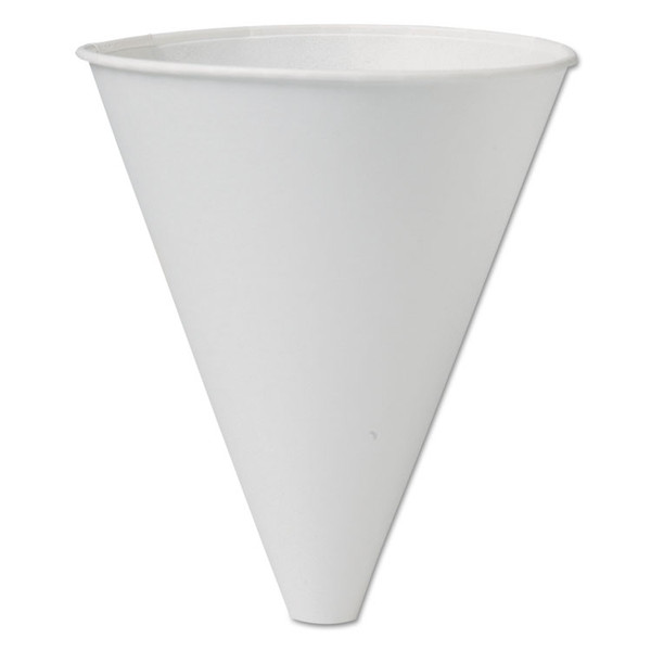 Bare Eco-Forward Treated Paper Funnel Cups, 10 oz, White, 250/Bag, 4 Bags/Carton [SKU: SCC10BFC]