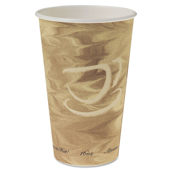 Mistique Hot Paper Cups, 16 oz, Brown, 50/Sleeve, 20 Sleeves/Carton [SKU: SCC316MS]