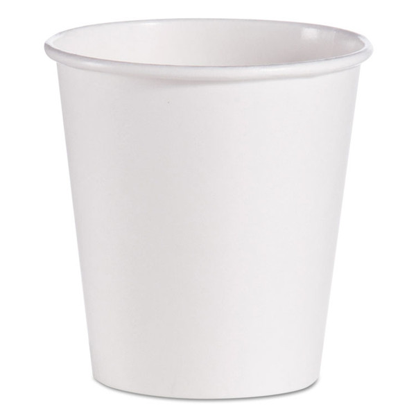 Single-Sided Poly Paper Hot Cups, 10 oz, White, 1,000/Carton [SKU: SCC510W]