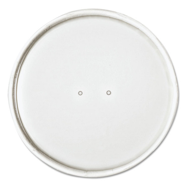 Paper Lids for Food Containers, For 32 oz Containers, Vented, 4.6" Diameter x 0.7"h, White, 25/Bag, 20 Bags/Carton [SKU: SCCCH32A]
