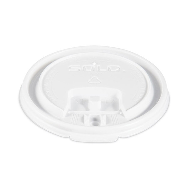 Lift Back and Lock Tab Lids for Paper Cups, Fits 8 oz Cups, White, 100/Sleeve, 10 Sleeves/Carton [SKU: SCCLB3081]