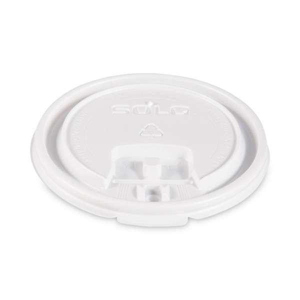 Lift Back and Lock Tab Lids for Paper Cups, Fits 10 oz Cups, White, 100/Sleeve, 10 Sleeves/Carton [SKU: SCCLB3101]