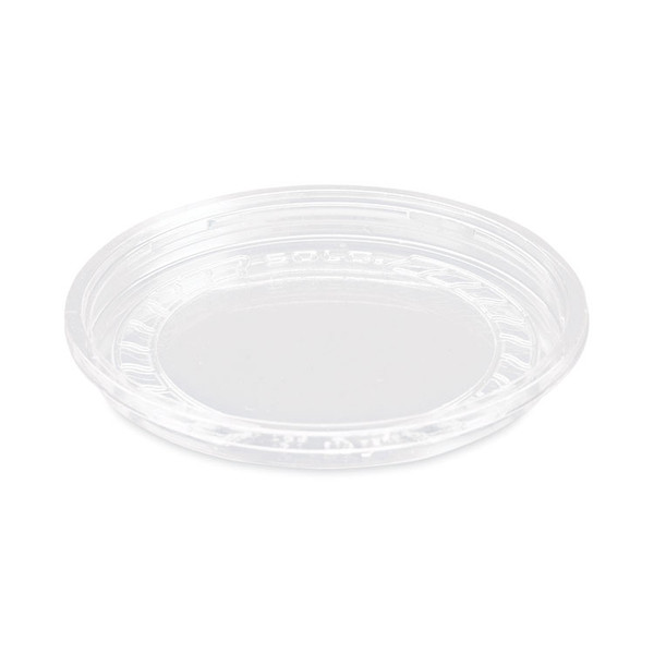 Bare Eco-Forward RPET Deli Container Lids, Recessed Lid, Fits 8 oz, Clear, Plastic, 50/Pack, 10 Packs/Carton [SKU: SCCLG8R]