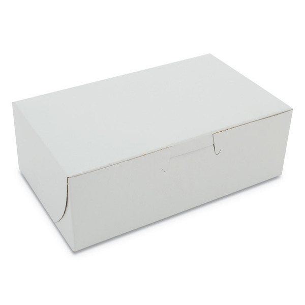 White One-Piece Non-Window Bakery Boxes, 6.25 x 3.75 x 2.13, White, Paper, 250/Bundle [SKU: SCH0911]