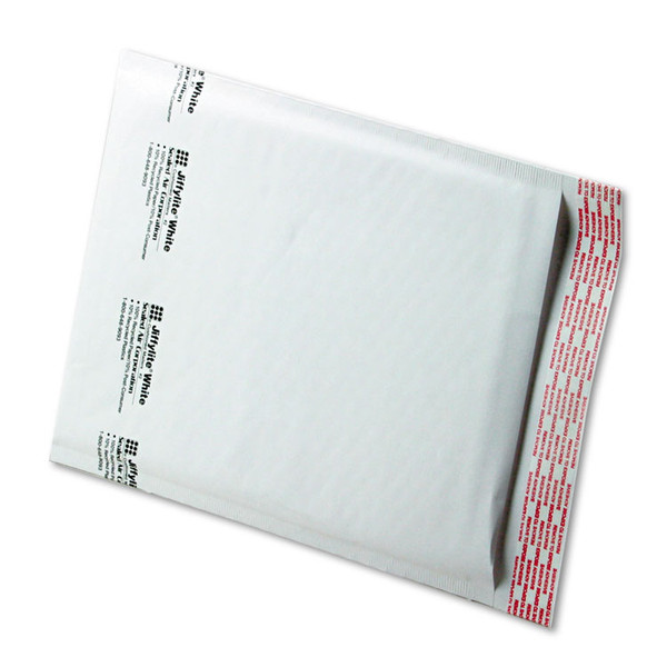 Jiffylite Self-Seal Bubble Mailer, #2, Barrier Bubble Air Cell Cushion, Self-Adhesive Closure, 8.5 x 12, White, 100/Carton [SKU: SEL39258]