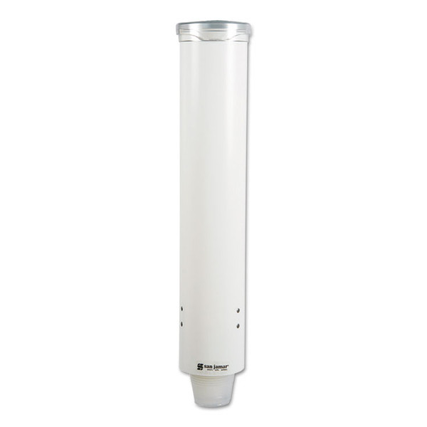 Small Pull-Type Water Cup Dispenser, For 5 oz Cups, White [SKU: SJMC4160WH]