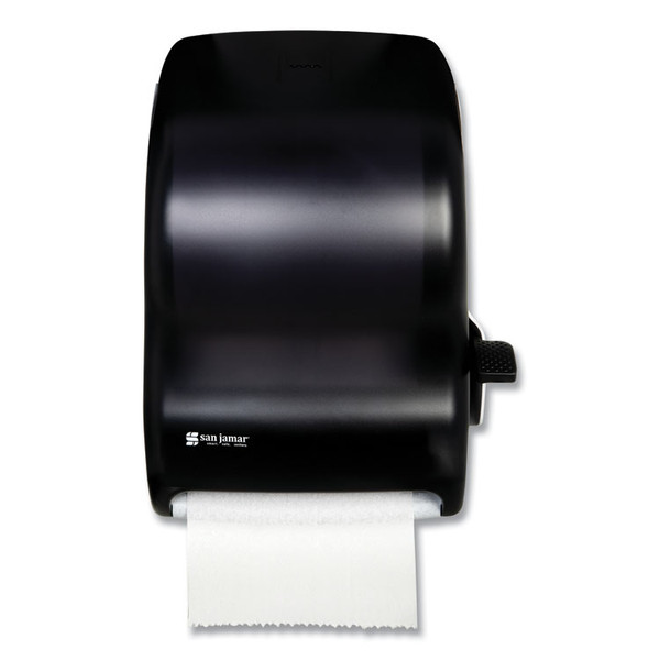 Lever Roll Towel Dispenser, Classic, 12.94 x 9.25 x 16.5, Transparent Black Pearl [SKU: SJMT1100TBK]