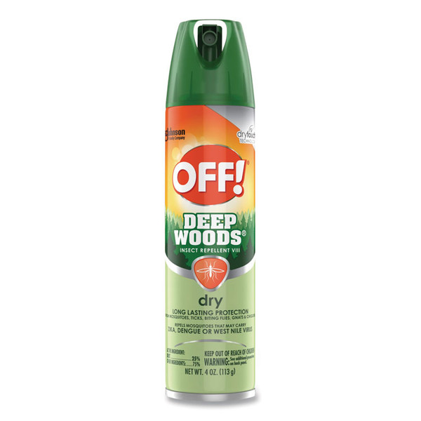 Deep Woods Dry Insect Repellent, 4 oz Aerosol Spray, Neutral, 12/Carton [SKU: SJN315652]