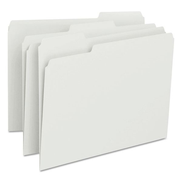 Colored File Folders, 1/3-Cut Tabs: Assorted, Letter Size, 0.75" Expansion, White, 100/Box [SKU: SMD12843]