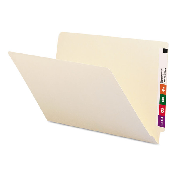 Heavyweight Manila End Tab Folders, 9.5" High Front, Straight Tabs, Legal Size, 0.75" Expansion, Manila, 100/Box [SKU: SMD27100]