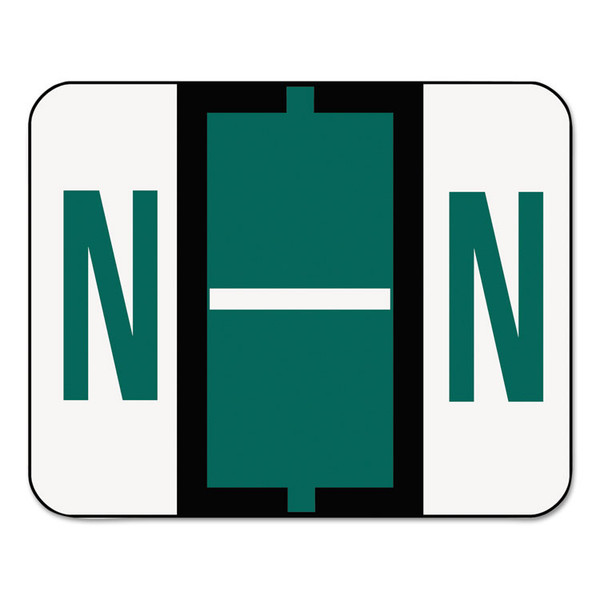 A-Z Color-Coded End Tab Filing Labels, N, 1 x 1.25, White, 500/Roll [SKU: SMD67084]