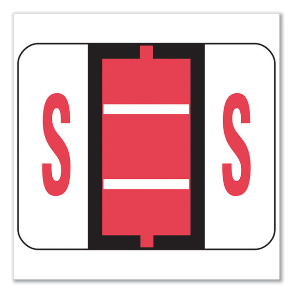 A-Z Color-Coded End Tab Filing Labels, S, 1 x 1.25, White, 500/Roll [SKU: SMD67089]