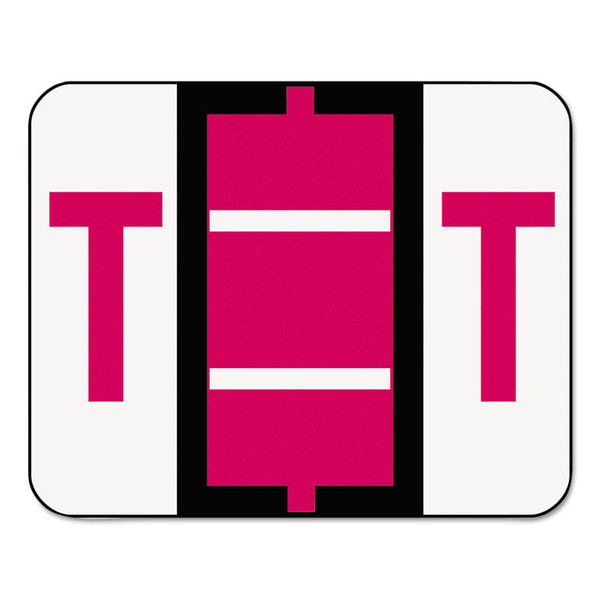 A-Z Color-Coded End Tab Filing Labels, T, 1 x 1.25, White, 500/Roll [SKU: SMD67090]