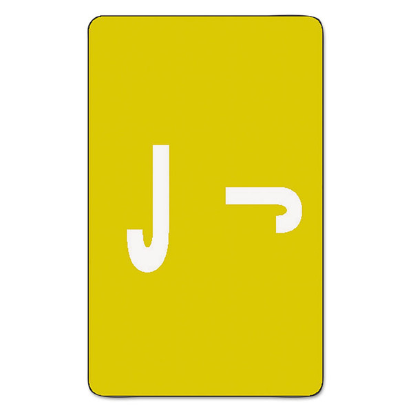 AlphaZ Color-Coded Second Letter Alphabetical Labels, J, 1 x 1.63, Yellow, 10/Sheet, 10 Sheets/Pack [SKU: SMD67180]