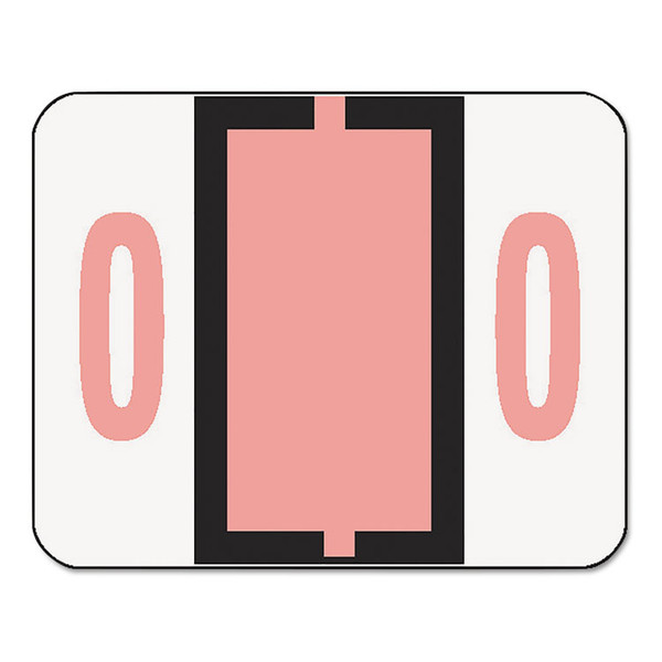 Numerical End Tab File Folder Labels, 0, 1 x 1.25, White, 500/Roll [SKU: SMD67370]