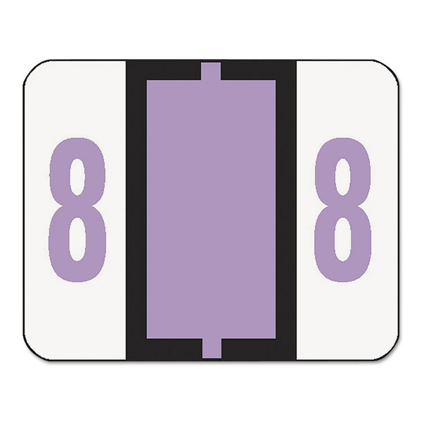 Numerical End Tab File Folder Labels, 8, 1 x 1.25, White, 500/Roll [SKU: SMD67378]