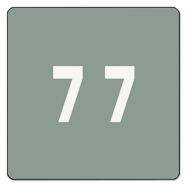 Numerical End Tab File Folder Labels, 7, 1.5 x 1.5, Gray, 250/Roll [SKU: SMD67427]