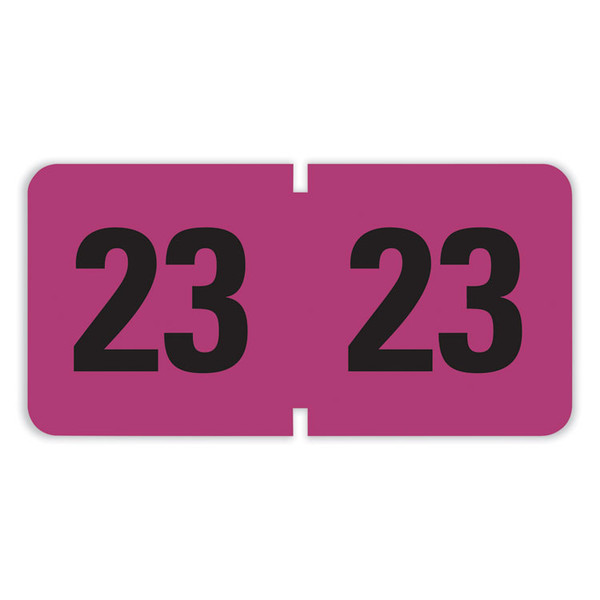 Yearly End Tab File Folder Labels, 23, 0.75 x 1.5, Purple, 500 Labels/Roll [SKU: SMD68323]