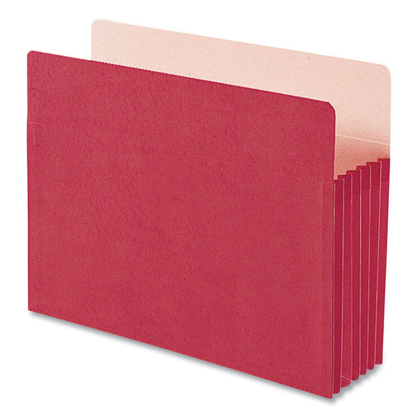 Colored File Pockets, 5.25" Expansion, Letter Size, Red [SKU: SMD73241]