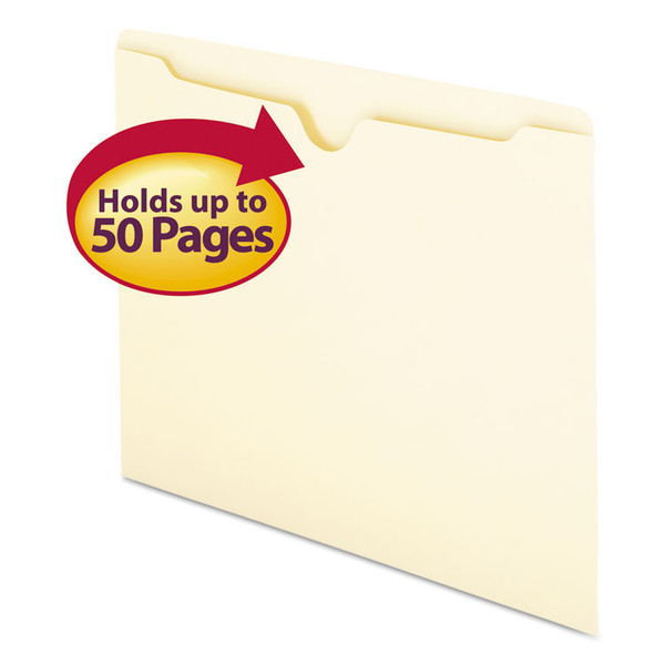 Manila File Jackets, 1-Ply Straight Tab, Letter Size, Manila, 100/Box [SKU: SMD75410]