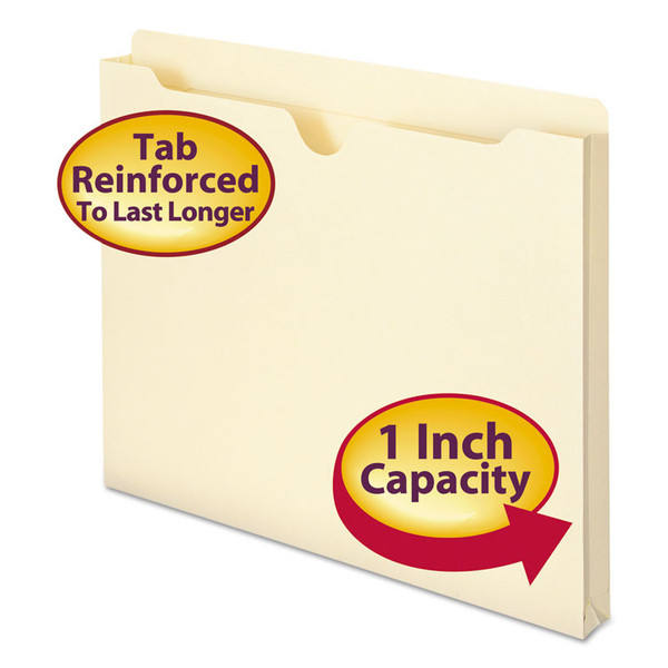 Manila File Jackets, 2-Ply Straight Tab, Letter Size, Manila, 50/Box [SKU: SMD75520]