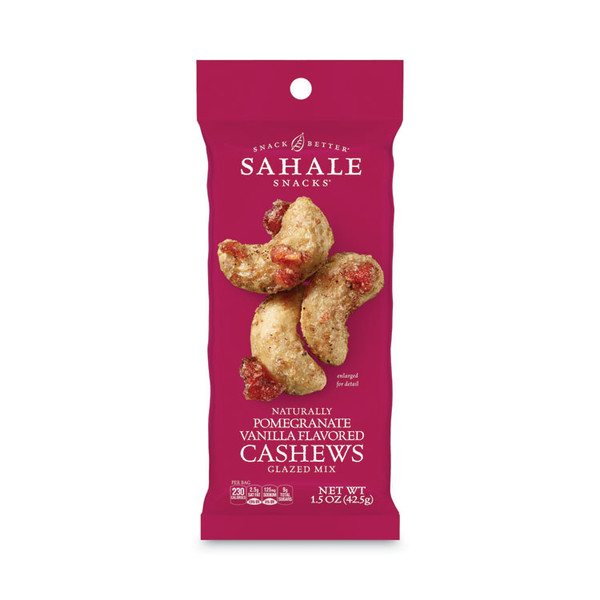 Glazed Mixes, Cashew Pom Vanilla, 1.5 oz, 18/Carton [SKU: SMU900021]