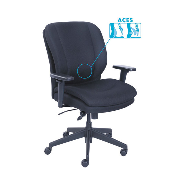 Cosset Ergonomic Task Chair, Supports Up to 275 lb, 19.5" to 22.5" Seat Height, Black [SKU: SRJ48967A]
