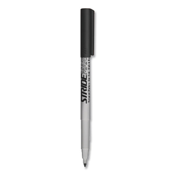 StrideMark Permanent Marker, Fine Bullet Tip, Black, 12/Box [SKU: STW27001]