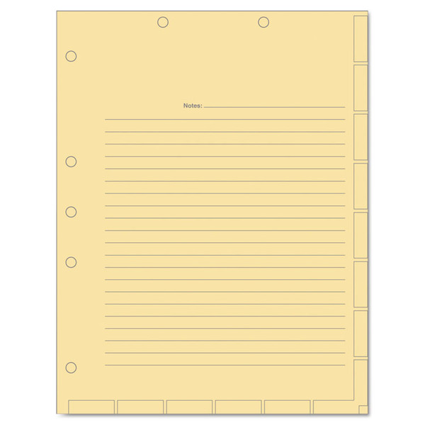 Medical Chart Index Divider Sheets, Untabbed, 11 x 8.5, Manila, 400/Box [SKU: TAB54519]