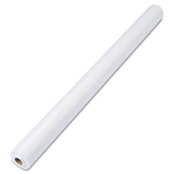 Linen-Soft Non-Woven Polyester Banquet Roll, Cut-To-Fit, 40" x 50 ft, White [SKU: TBLLS4050WH]