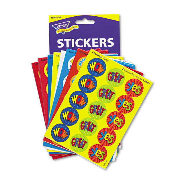 Stinky Stickers Variety Pack, Praise Words, Assorted Colors, 435/Pack [SKU: TEPT6490]