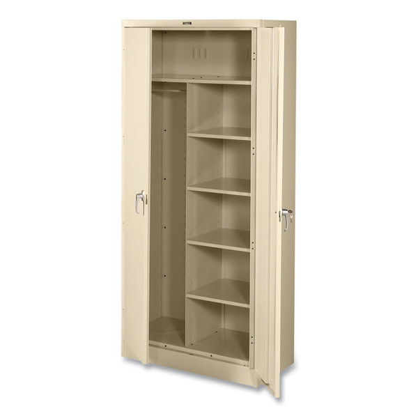 Deluxe Combination Wardrobe/Storage Cabinet, 36w x 18d x 78h, Putty [SKU: TNN7814PY]
